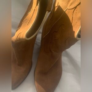 Aldo Brown Cowboy Boots Suede Women's Size 6